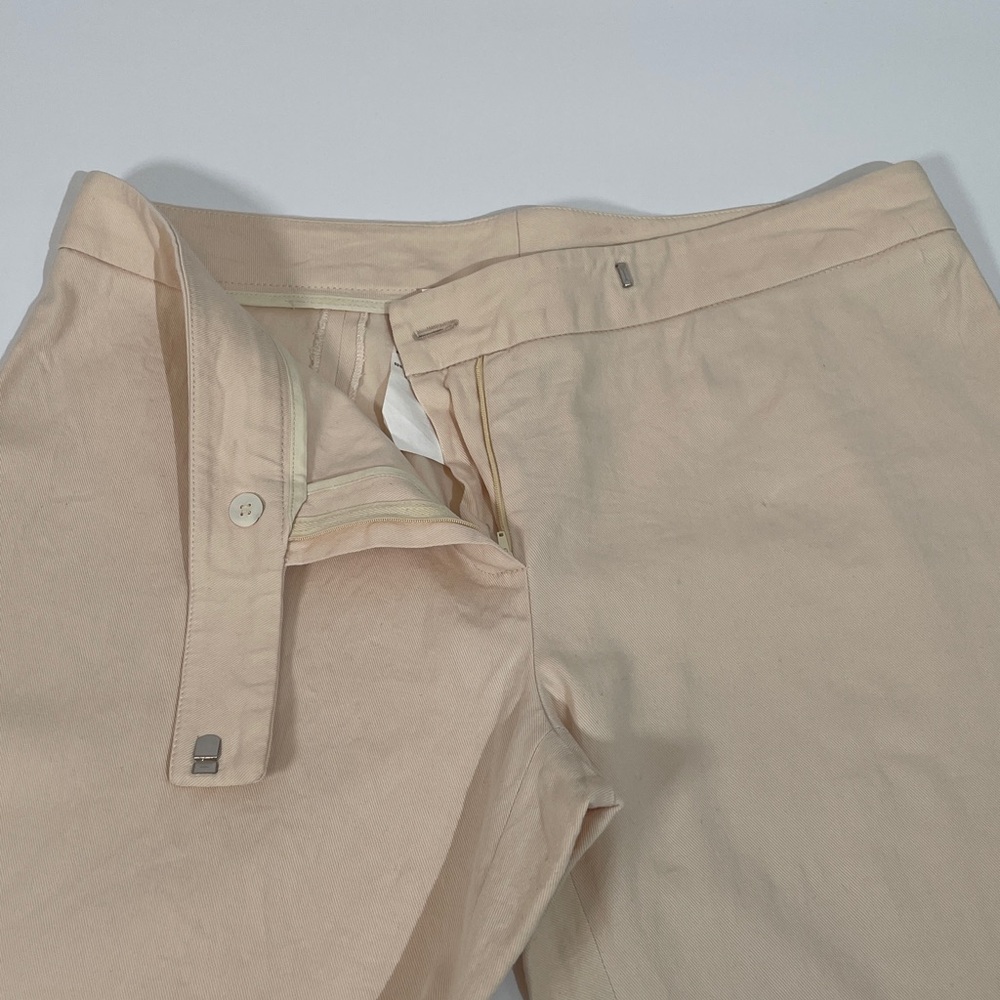 Valentino Roma Trouser Pants Size 12 lightweight Cotton Flare Cream - Picture 9 of 10